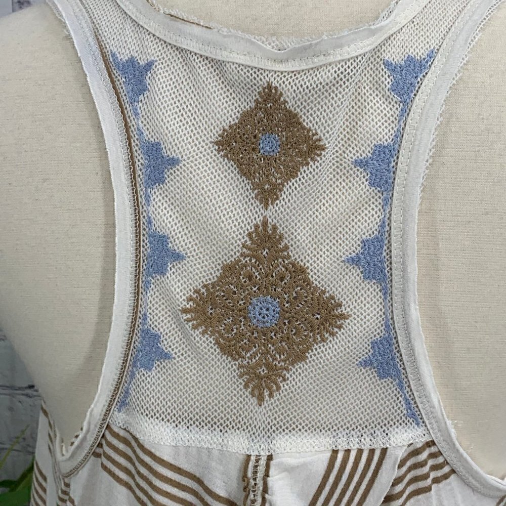Hem & Thread Brown & Cream Striped Racerback Tank - Picture 5 of 9